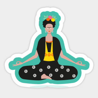 Frida Yoga Sticker